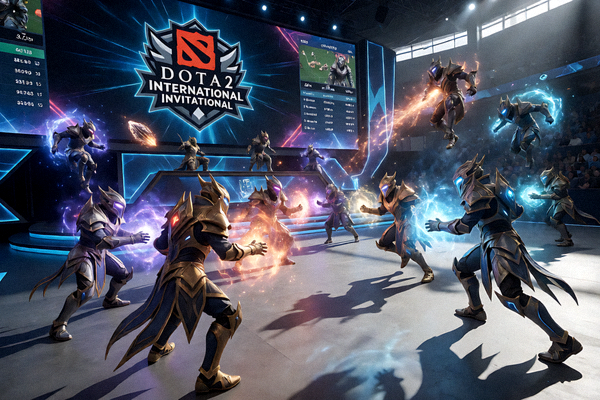 DOTA2国际邀请赛小组赛团战画面